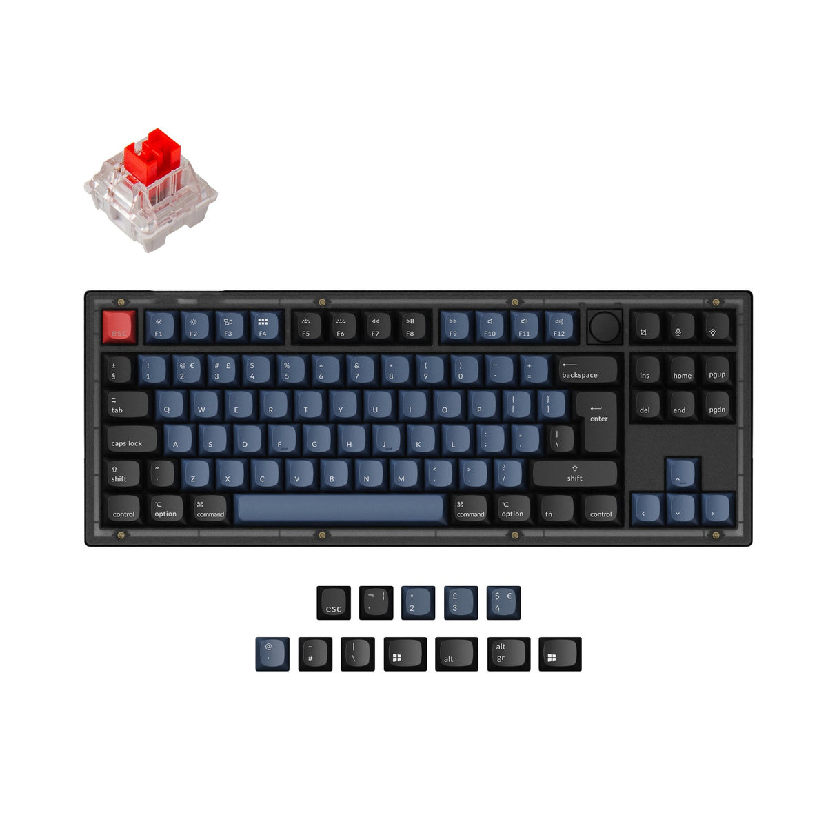 Keychron V3 QMK Personalizzato Tastiera meccanica ISO Layout Collection