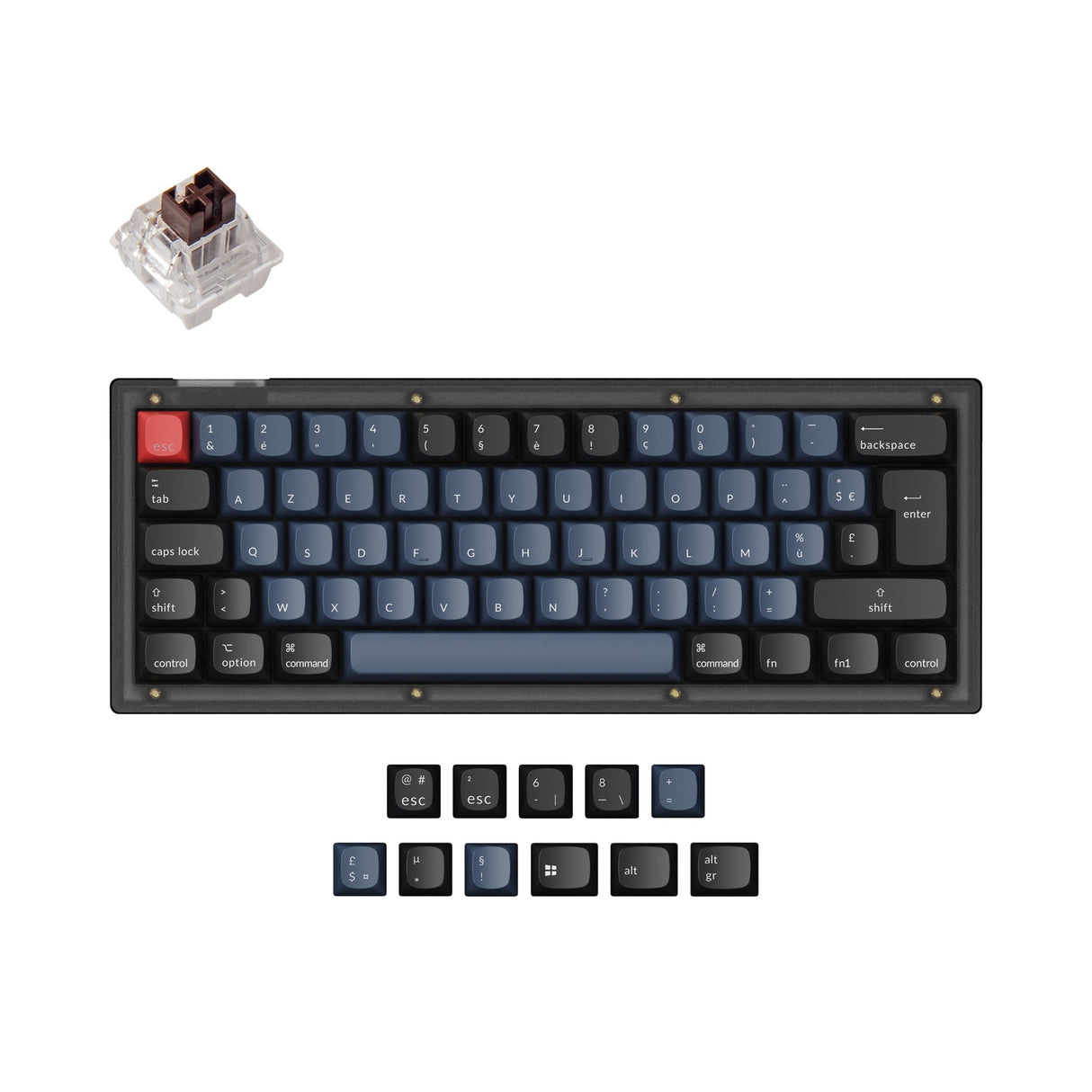 Keychron V4 QMK Personalizzato Tastiera meccanica ISO Layout Collection