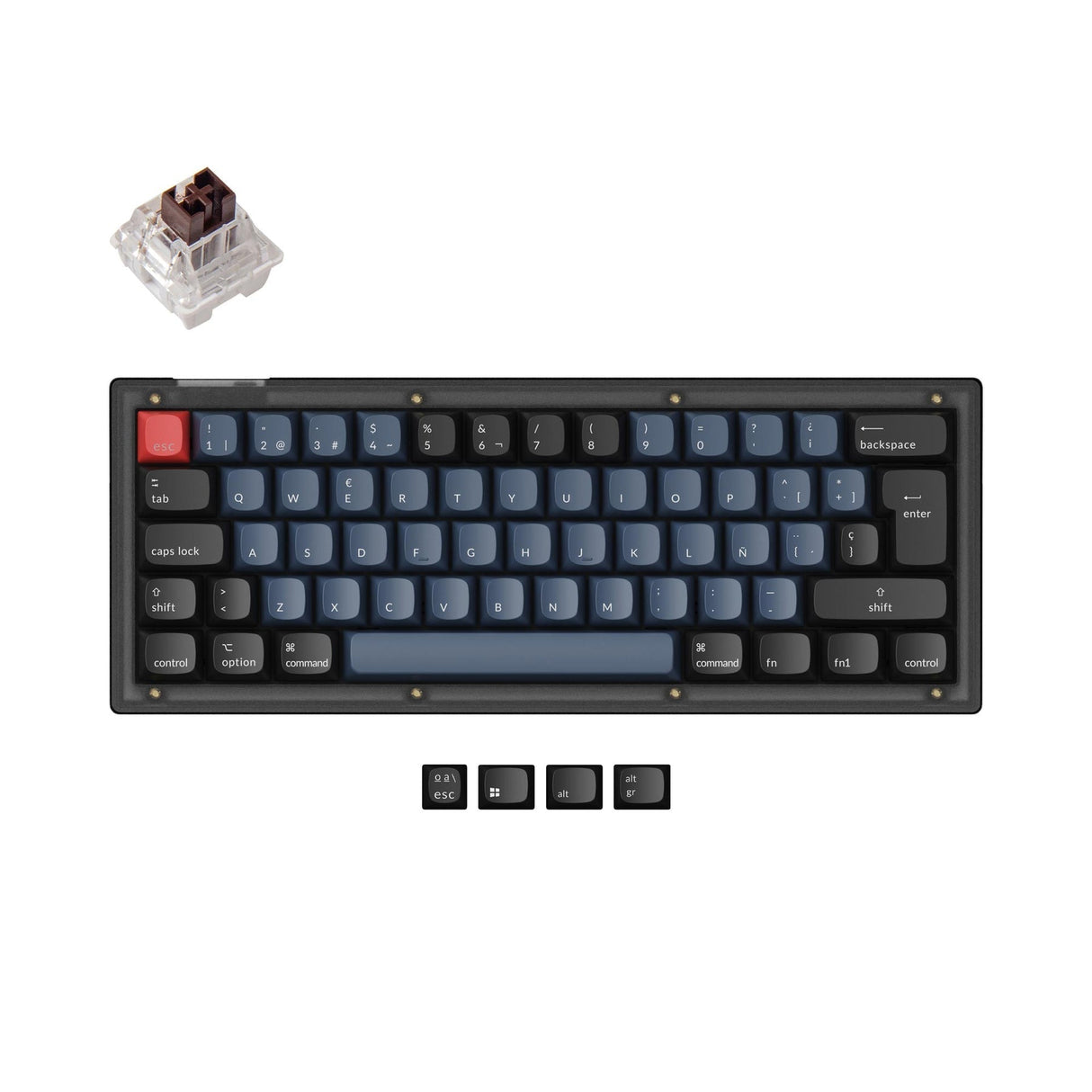 Keychron V4 QMK Personalizzato Tastiera meccanica ISO Layout Collection