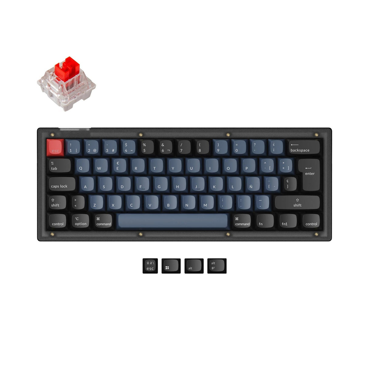 Keychron V4 QMK Personalizzato Tastiera meccanica ISO Layout Collection