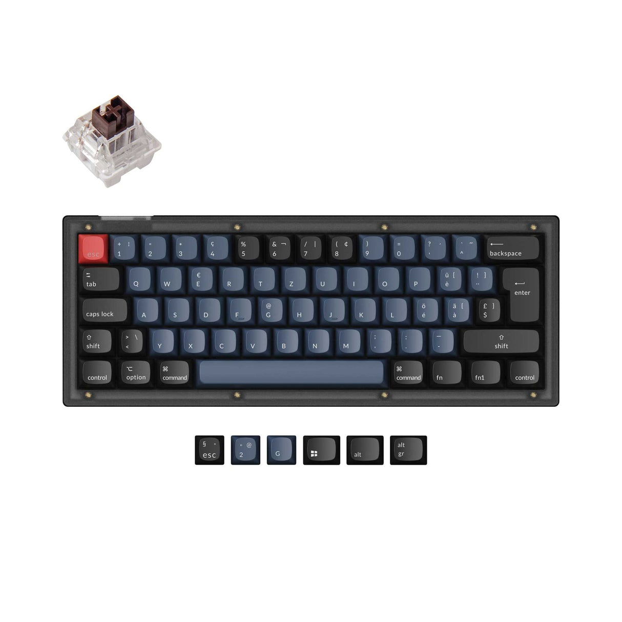 Keychron V4 QMK Personalizzato Tastiera meccanica ISO Layout Collection