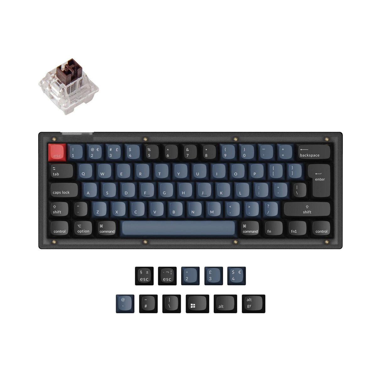 Keychron V4 QMK Personalizzato Tastiera meccanica ISO Layout Collection