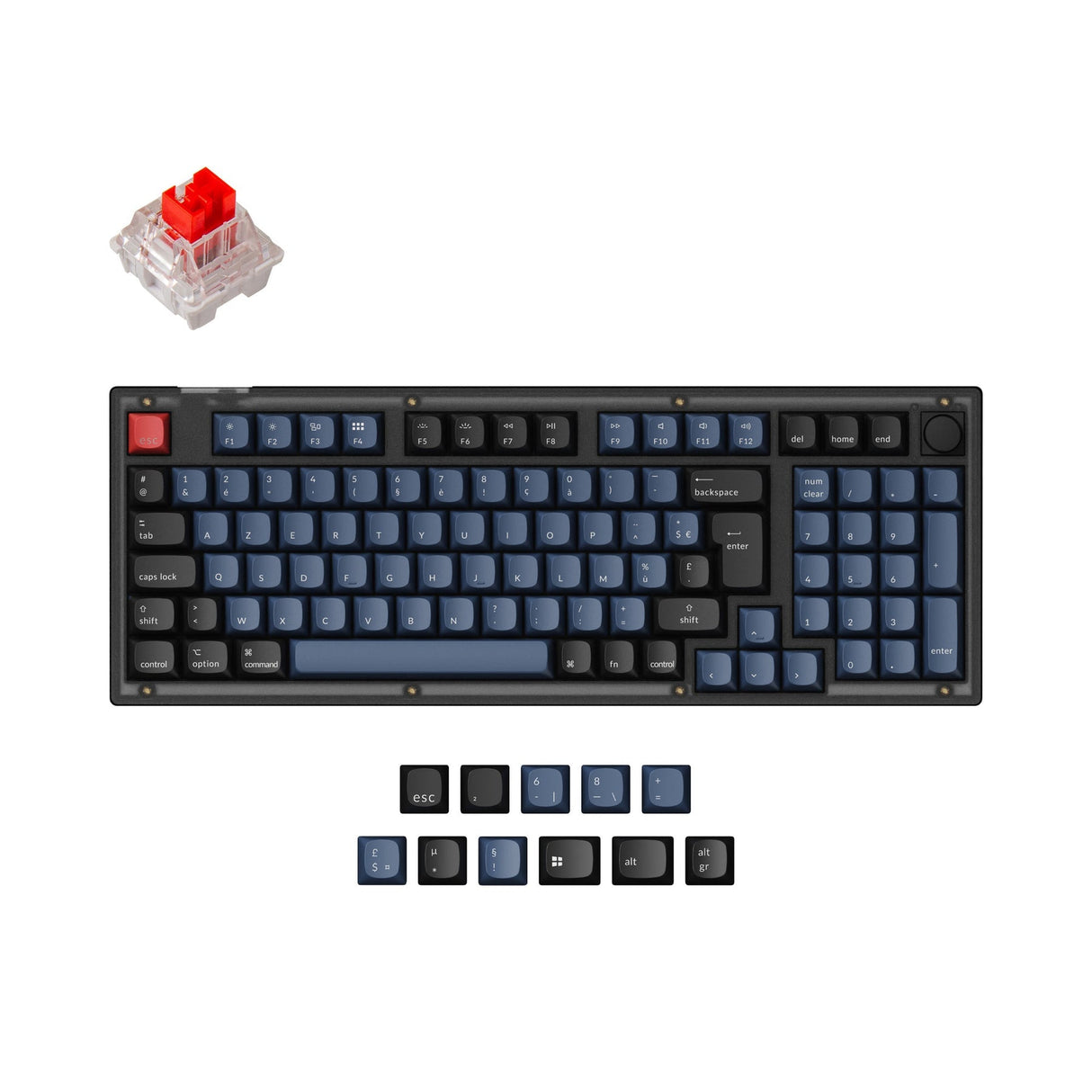 Keychron V5 QMK Personalizzato Tastiera meccanica ISO Layout Collection