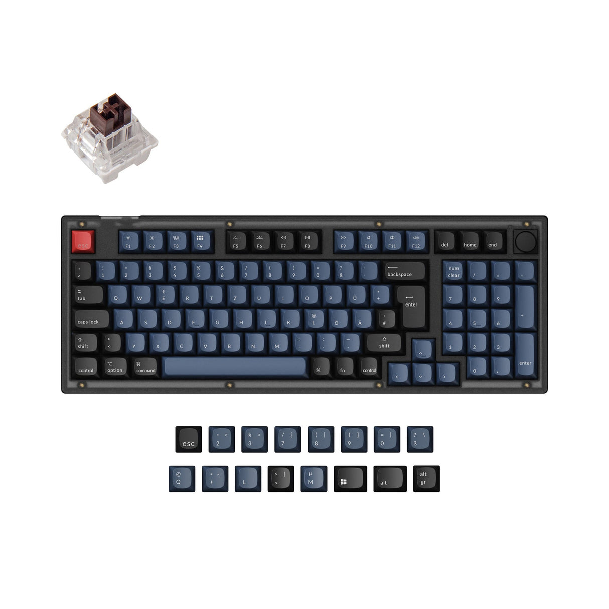 Keychron V5 QMK Personalizzato Tastiera meccanica ISO Layout Collection