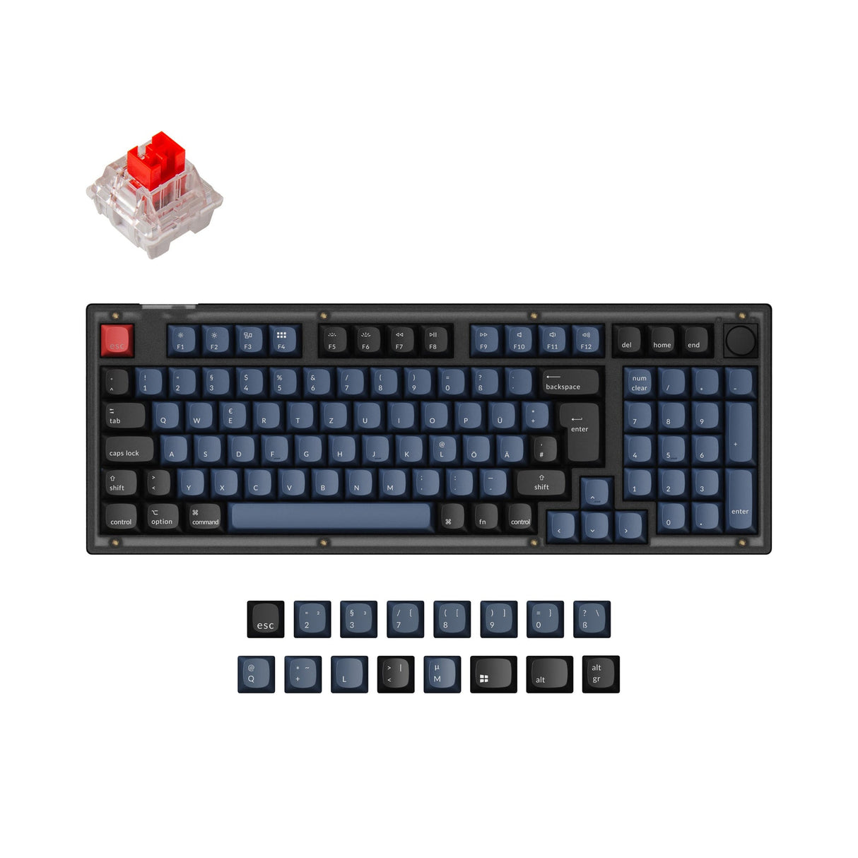 Keychron V5 QMK Personalizzato Tastiera meccanica ISO Layout Collection