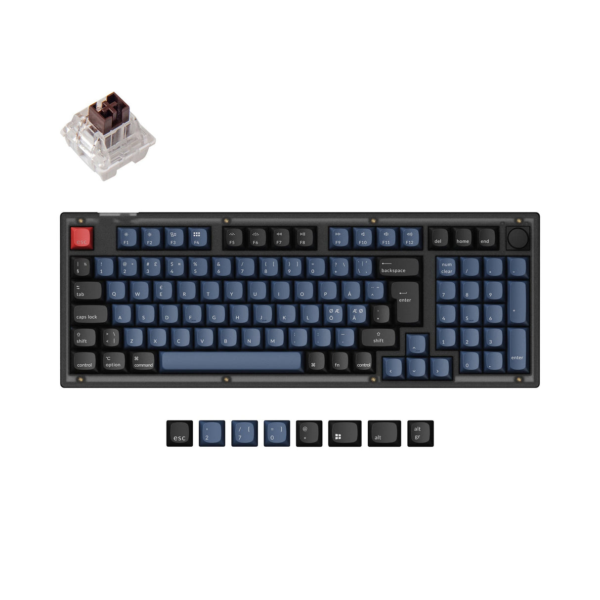 Keychron V5 QMK Personalizzato Tastiera meccanica ISO Layout Collection
