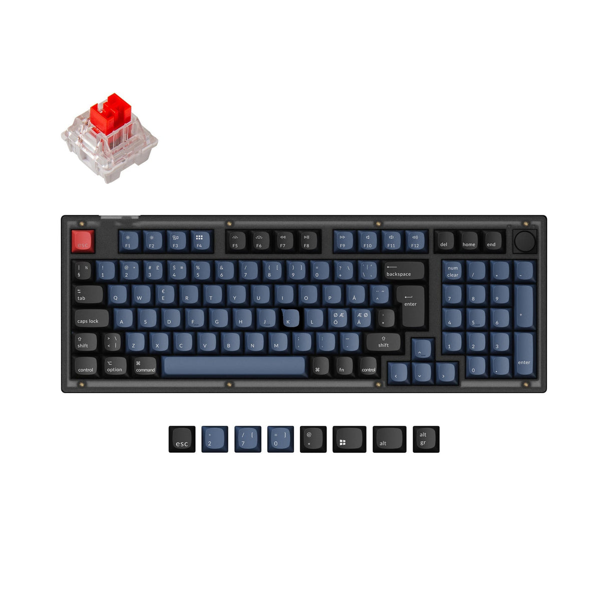 Keychron V5 QMK Personalizzato Tastiera meccanica ISO Layout Collection