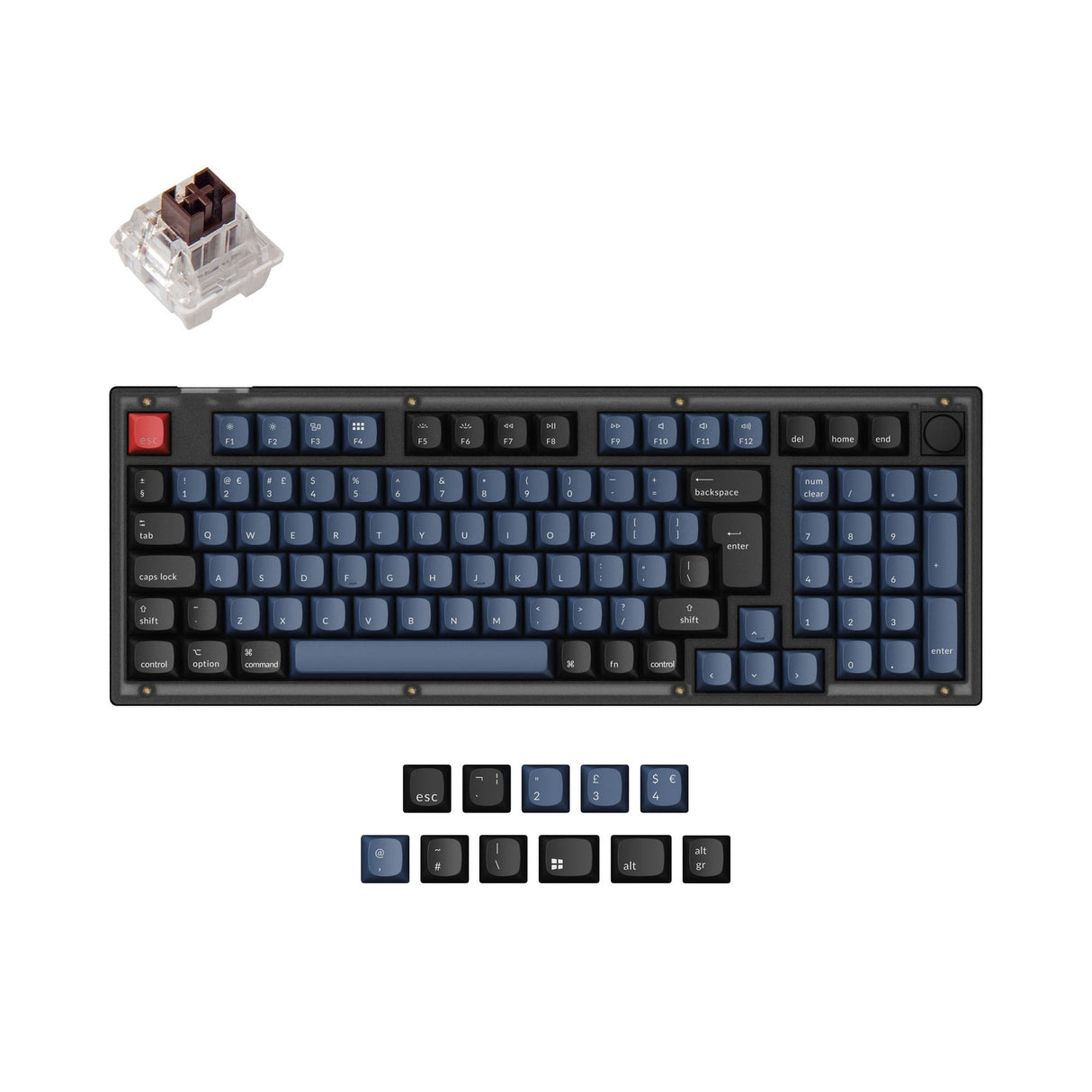 Keychron V5 QMK Personalizzato Tastiera meccanica ISO Layout Collection