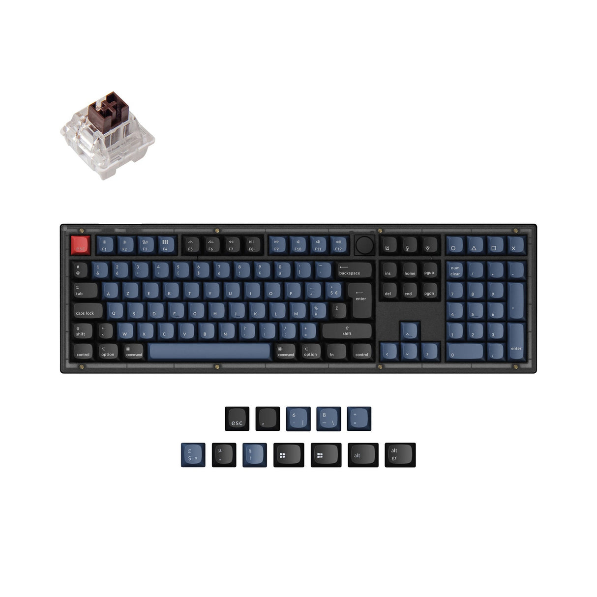 Keychron V6 QMK Personalizzato Tastiera meccanica ISO Layout Collection