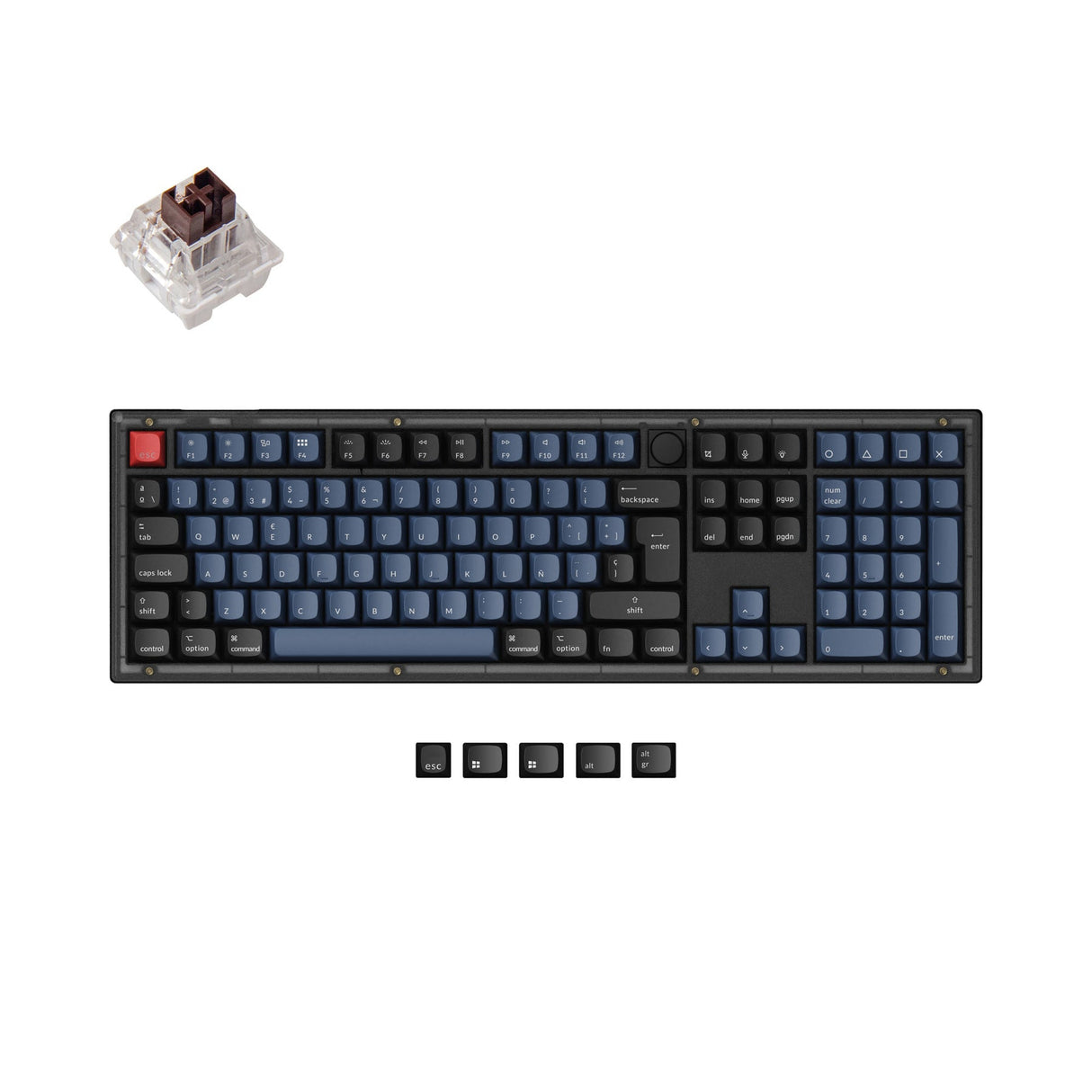 Keychron V6 QMK Personalizzato Tastiera meccanica ISO Layout Collection