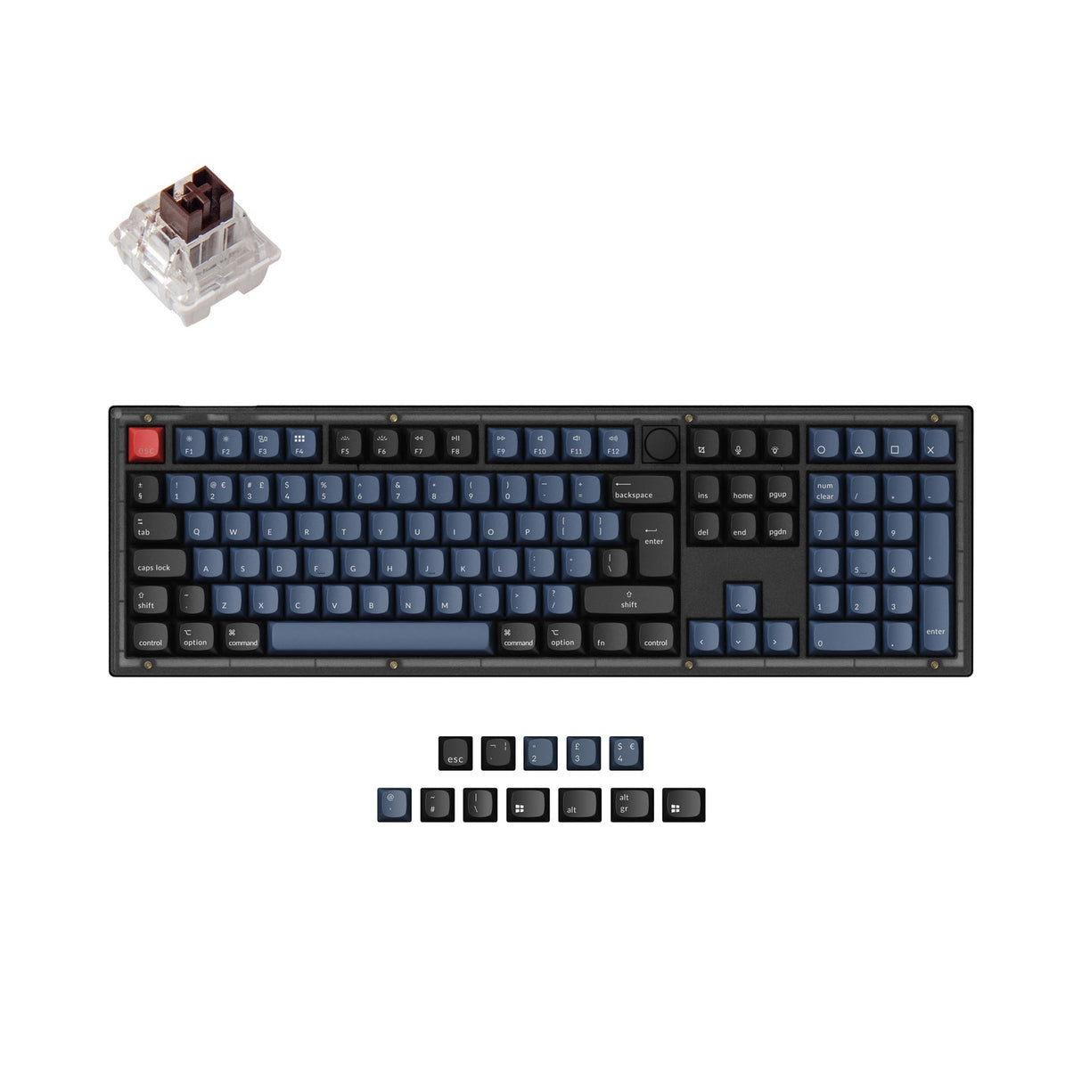 Keychron V6 QMK Personalizzato Tastiera meccanica ISO Layout Collection