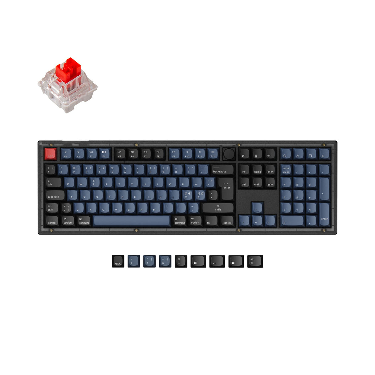 Keychron V6 QMK Personalizzato Tastiera meccanica ISO Layout Collection
