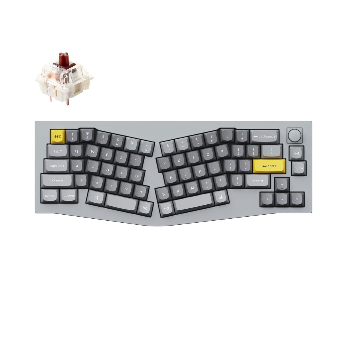 Tastiera meccanica personalizzata QMK Keychron Q8 (layout Alice) (layout ANSI USA)