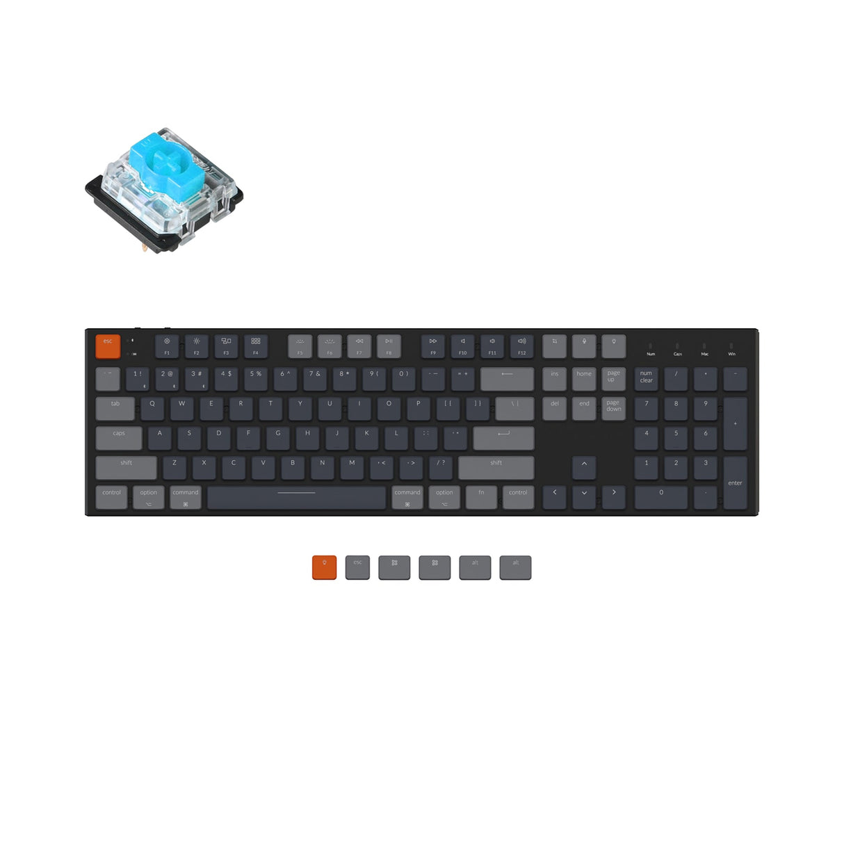 Tastiera meccanica wireless ultra sottile Keychron K5 (layout ANSI USA)
