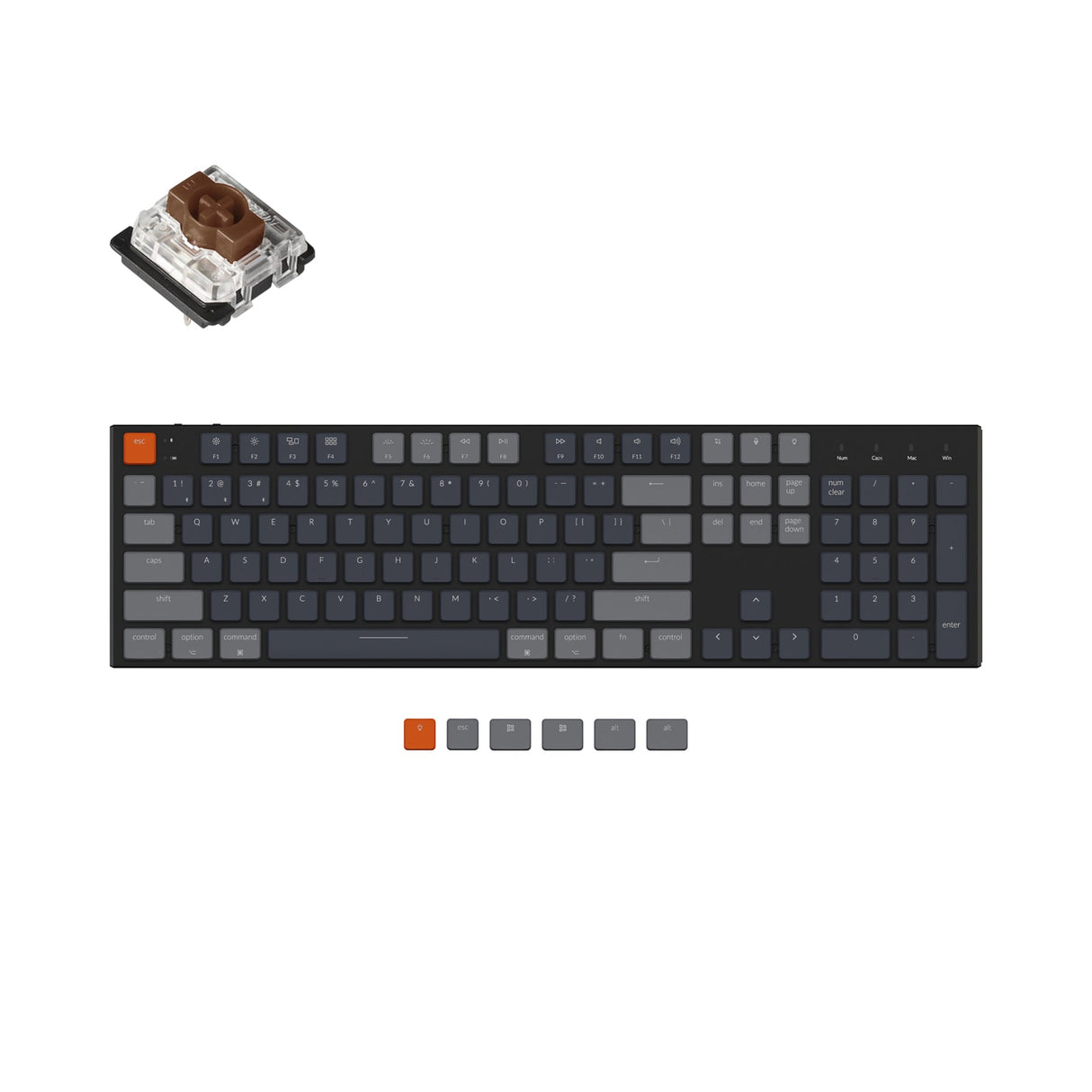 Tastiera meccanica wireless ultra sottile Keychron K5 (layout ANSI USA)