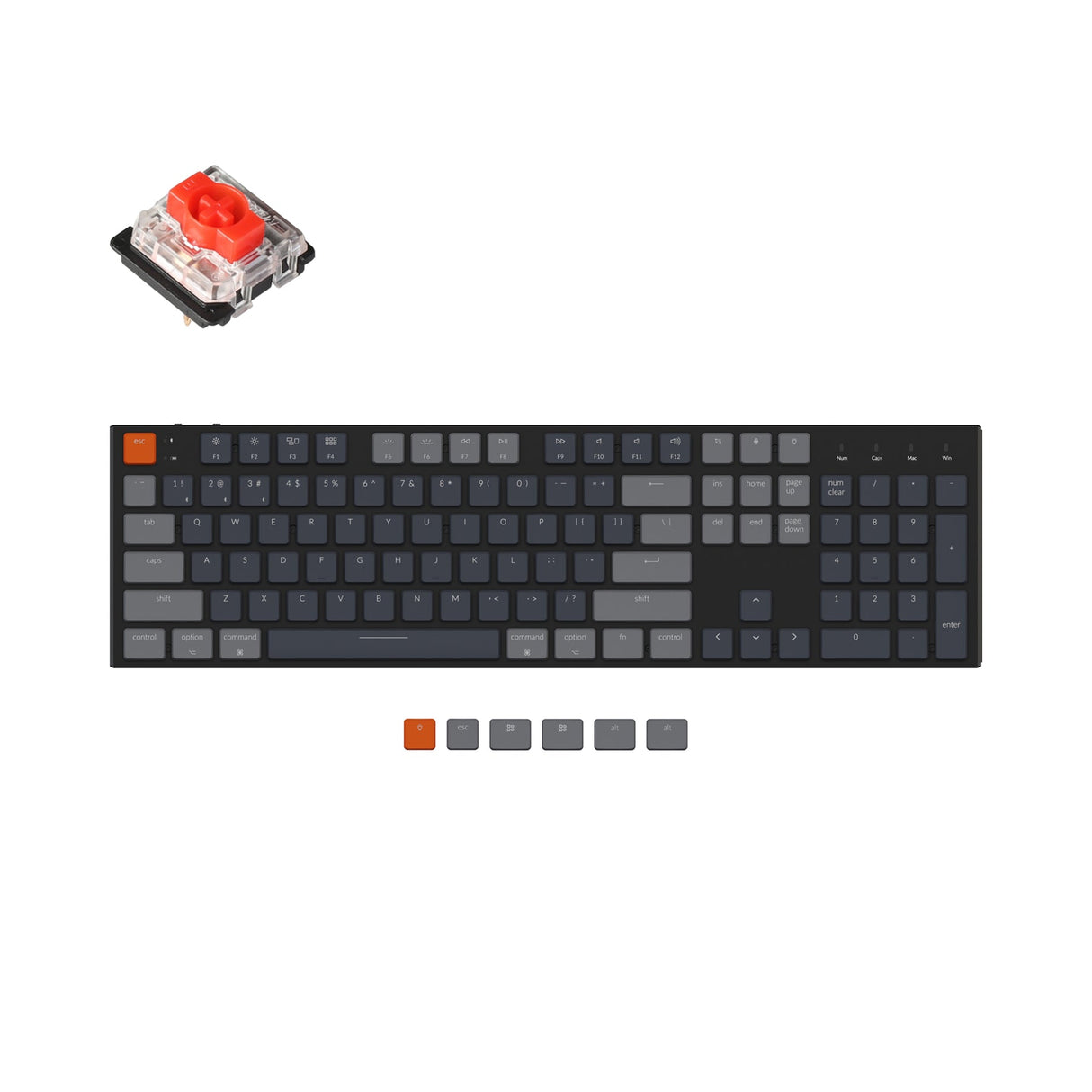 Tastiera meccanica wireless ultra sottile Keychron K5 (layout ANSI USA)