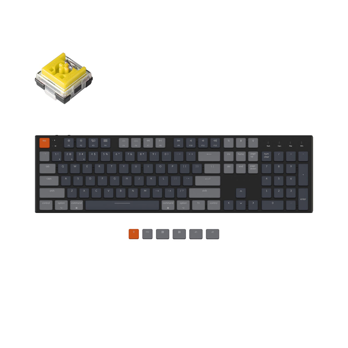 Tastiera meccanica wireless ultra sottile Keychron K5 (layout ANSI USA)