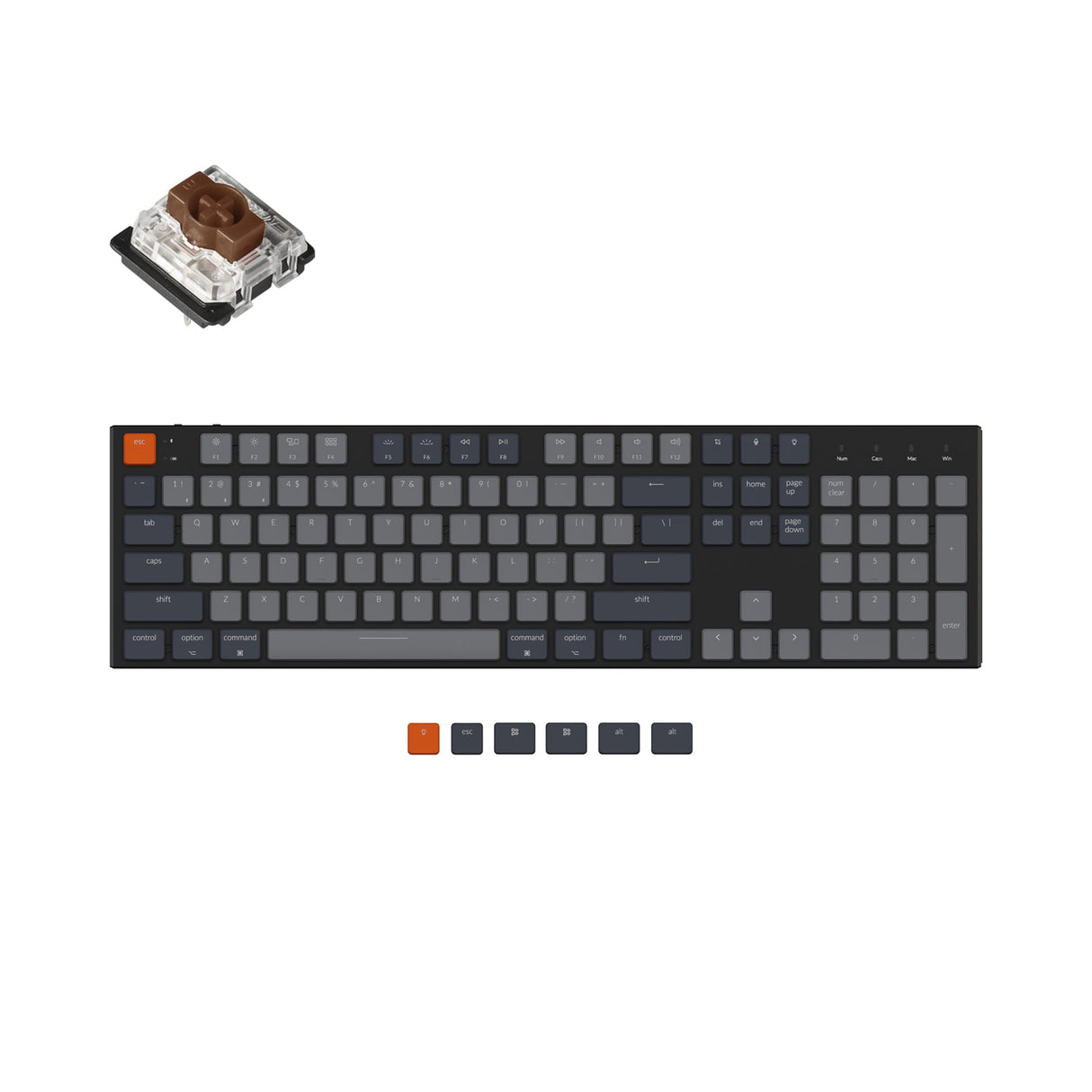 Tastiera meccanica wireless ultra sottile Keychron K5 (layout ANSI USA)