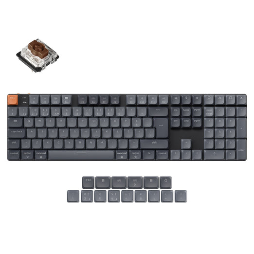 Raccolta di tastiere meccaniche personalizzate wireless QMK Keychron K5 Max con layout ISO