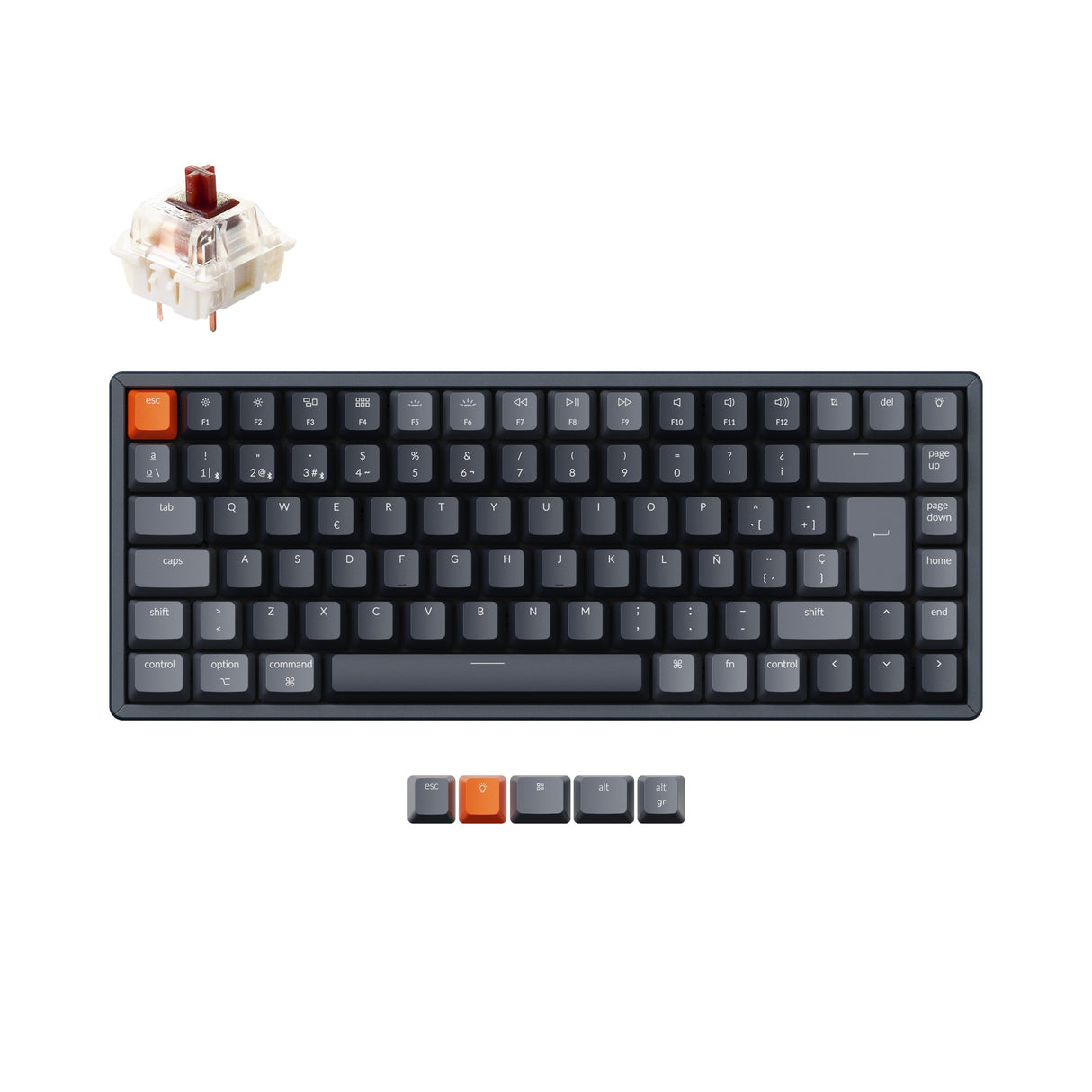 Keychron K2 Wireless Mechanical Keyboard (Spanish ISO-ES Layout) - Version 2