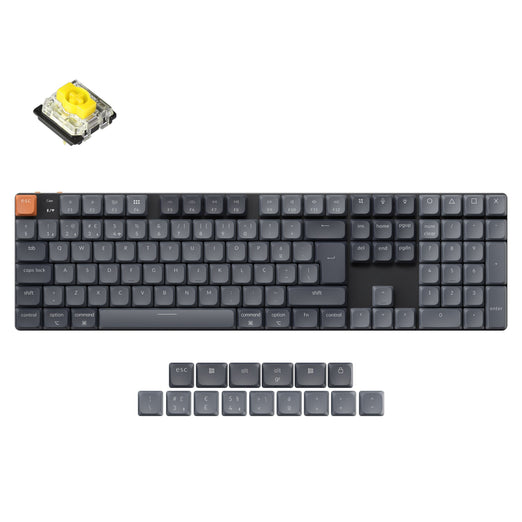 Raccolta di tastiere meccaniche personalizzate wireless QMK Keychron K5 Max con layout ISO