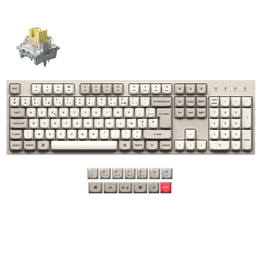 Tastiera meccanica personalizzata Keychron C2 Pro 8K QMK cablata, collezione con layout ISO