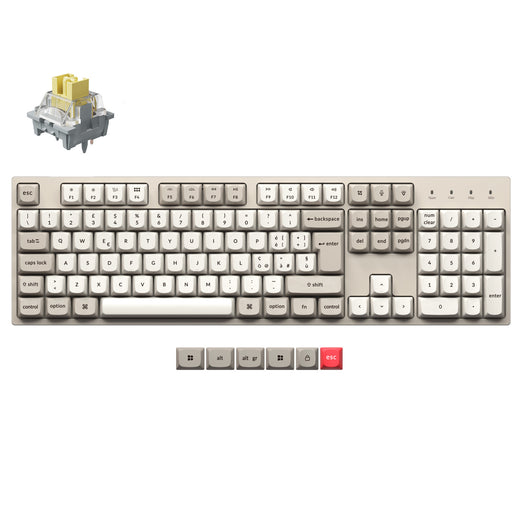 Tastiera meccanica personalizzata Keychron C2 Pro 8K QMK cablata, collezione con layout ISO