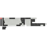 ISO Layout Dye-Sub PBT Full Keycap Set - Black and White