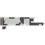 ISO Layout Dye-Sub PBT Full Keycap Set - Black and White