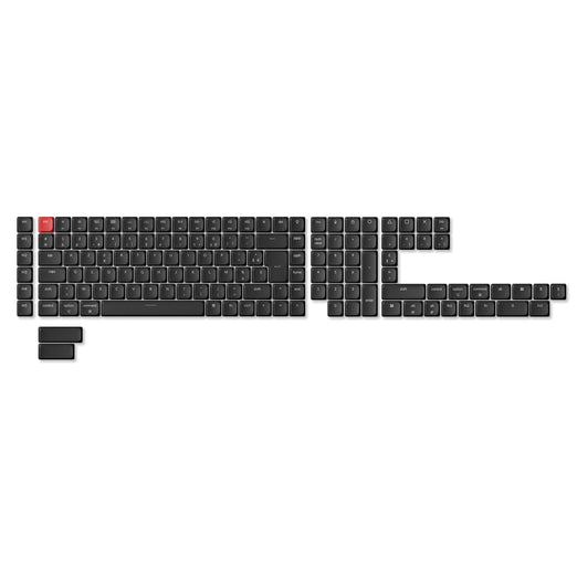 Set completo di keycap ISO LSA in ABS con retroilluminazione trasparente – nero