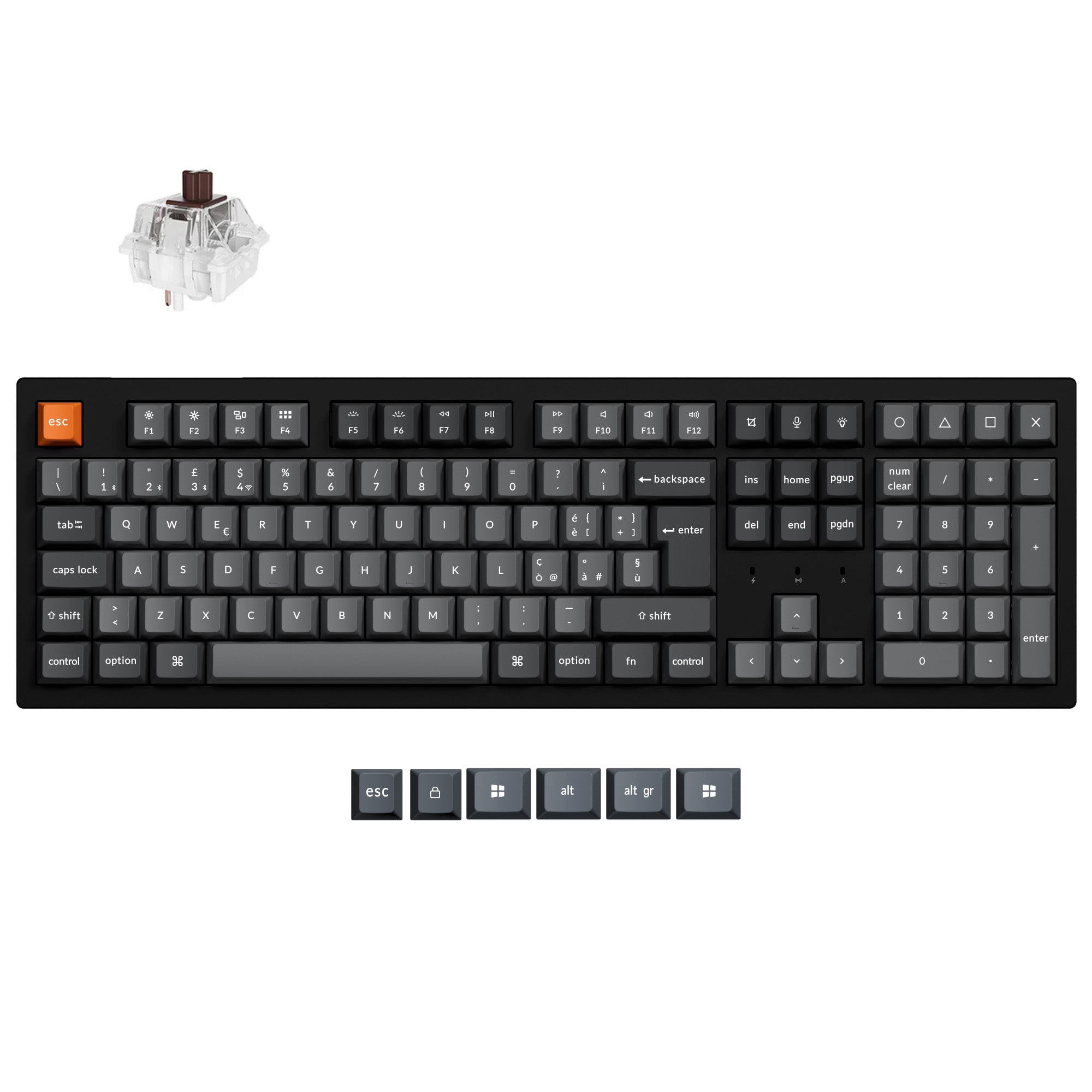 Keychron K10 Max QMK Wireless Custom Mechanical Keyboard ISO Layout Collection