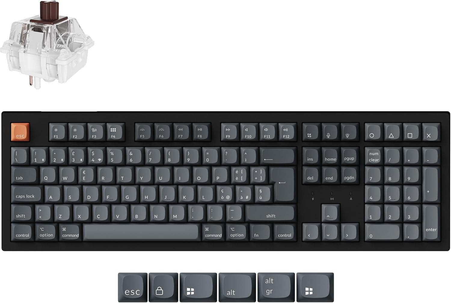 Keychron K10 Max QMK Wireless Custom Mechanical Keyboard ISO Layout Collection