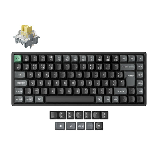 Collezione di tastiere meccaniche wireless personalizzate Keychron K2 Ultra 8K con layout ISO