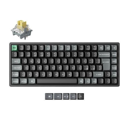 Collezione di tastiere meccaniche wireless personalizzate Keychron K2 Ultra 8K con layout ISO