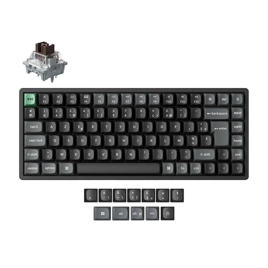 Collezione di tastiere meccaniche wireless personalizzate Keychron K2 Ultra 8K con layout ISO