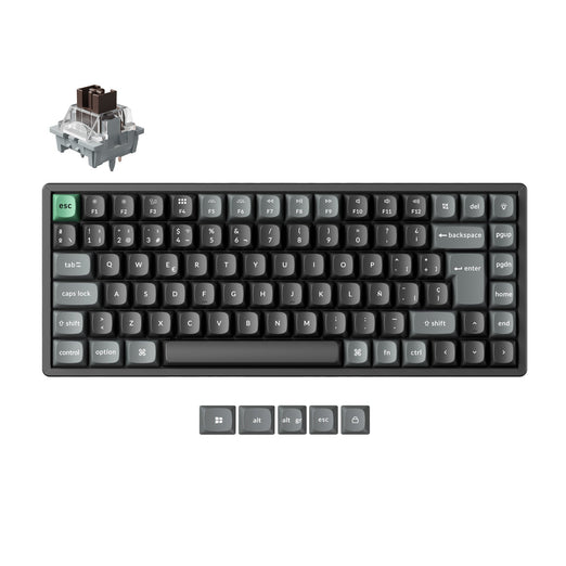 Collezione di tastiere meccaniche wireless personalizzate Keychron K2 Ultra 8K con layout ISO