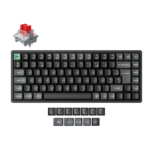 Collezione di tastiere meccaniche wireless personalizzate Keychron K2 Ultra 8K con layout ISO