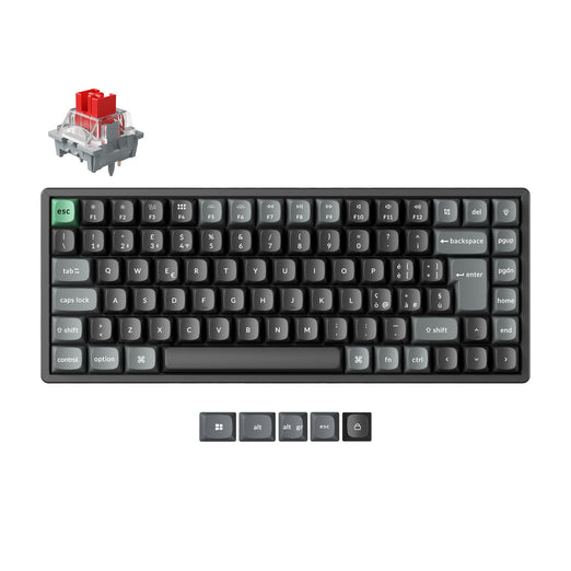 Collezione di tastiere meccaniche wireless personalizzate Keychron K2 Ultra 8K con layout ISO