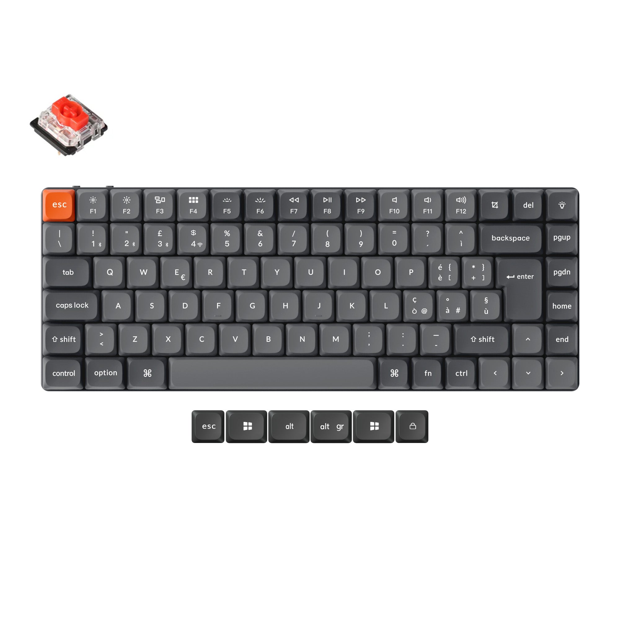 Collezione di tastiere meccaniche personalizzate wireless Keychron K3 Max QMK/VIA con layout ISO