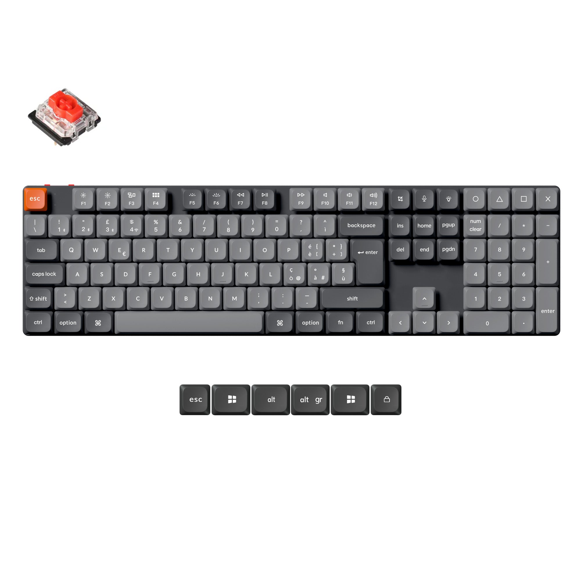 Keychron K5 Max QMK Wireless Custom Mechanical Keyboard ISO Layout Collection