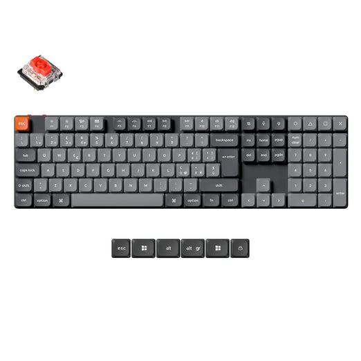 Raccolta di tastiere meccaniche personalizzate wireless QMK Keychron K5 Max con layout ISO