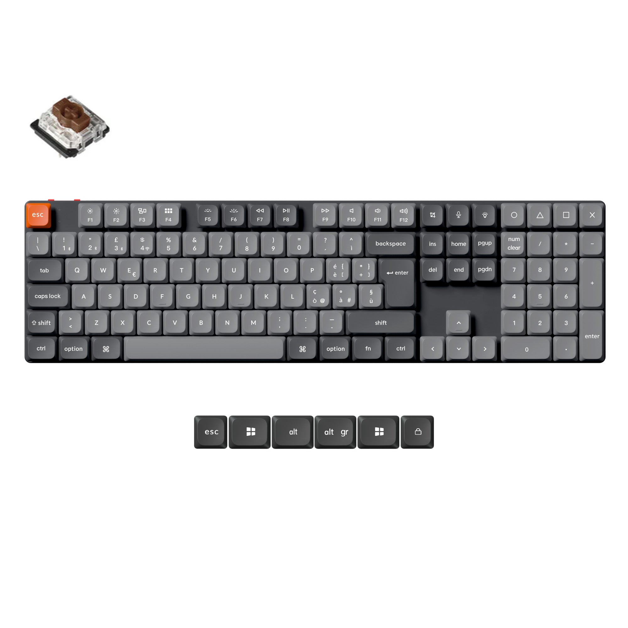 Keychron K5 Max QMK Wireless Custom Mechanical Keyboard ISO Layout Collection