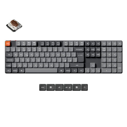 Raccolta di tastiere meccaniche personalizzate wireless QMK Keychron K5 Max con layout ISO