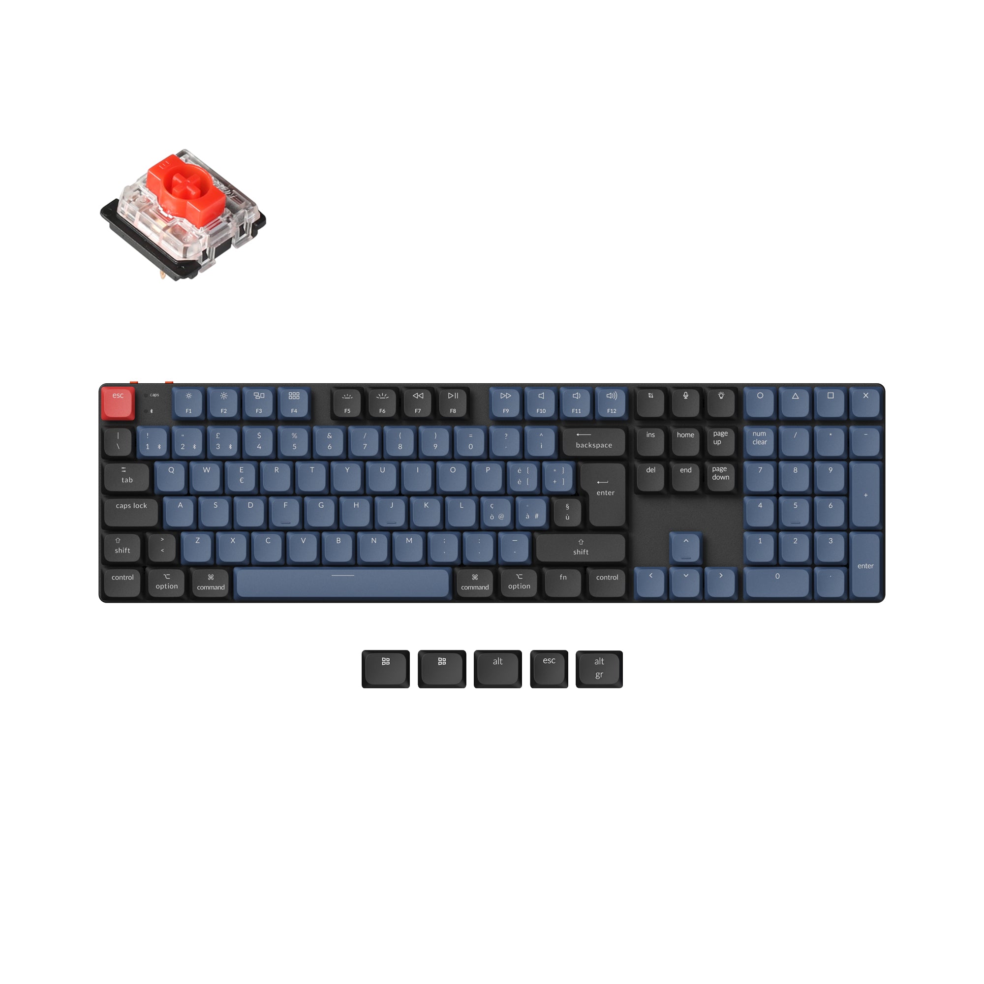 Keychron K5 Pro QMK/VIA Wireless Custom Mechanical Keyboard ISO Layout Collection