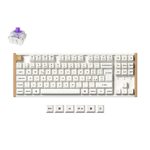 Collezione di tastiere personalizzate wireless a switch magnetici Keychron K8 HE - Layout ISO