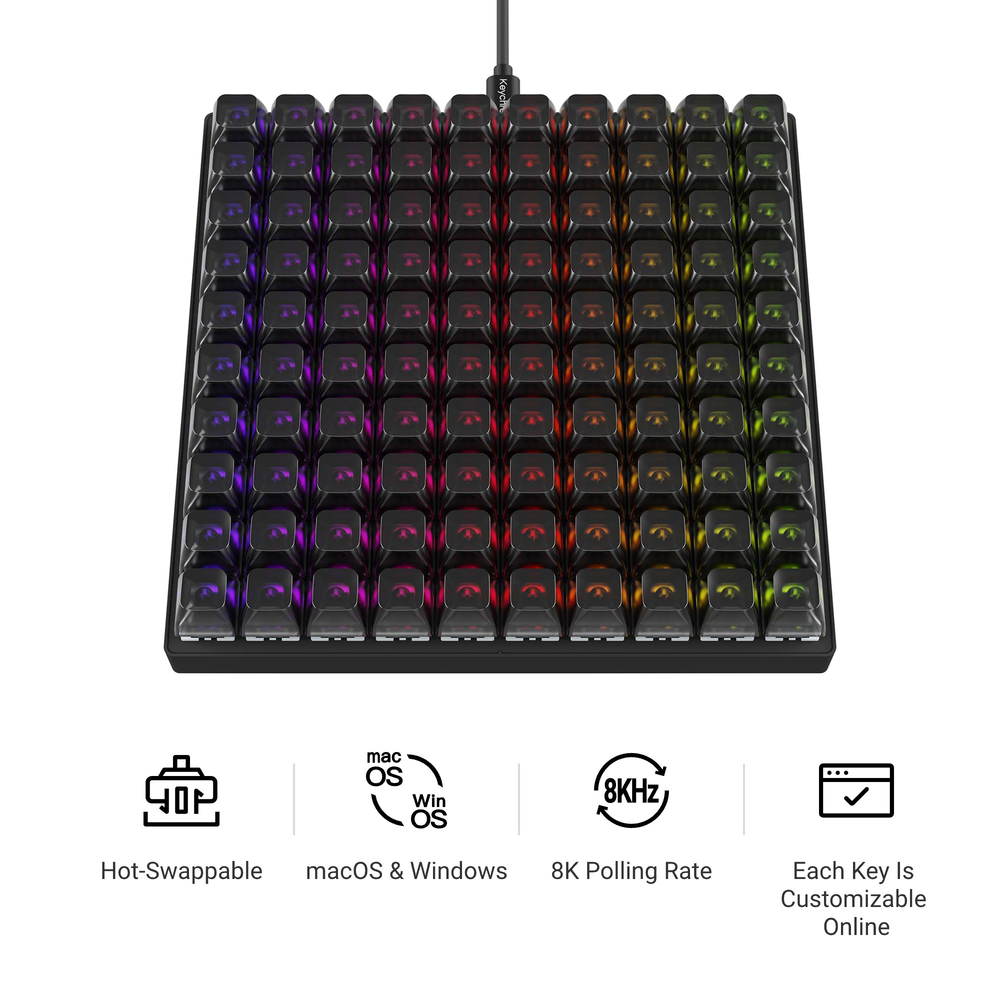 Tastiera gaming cablata a switch magnetici per una mano Keychron C0 HE