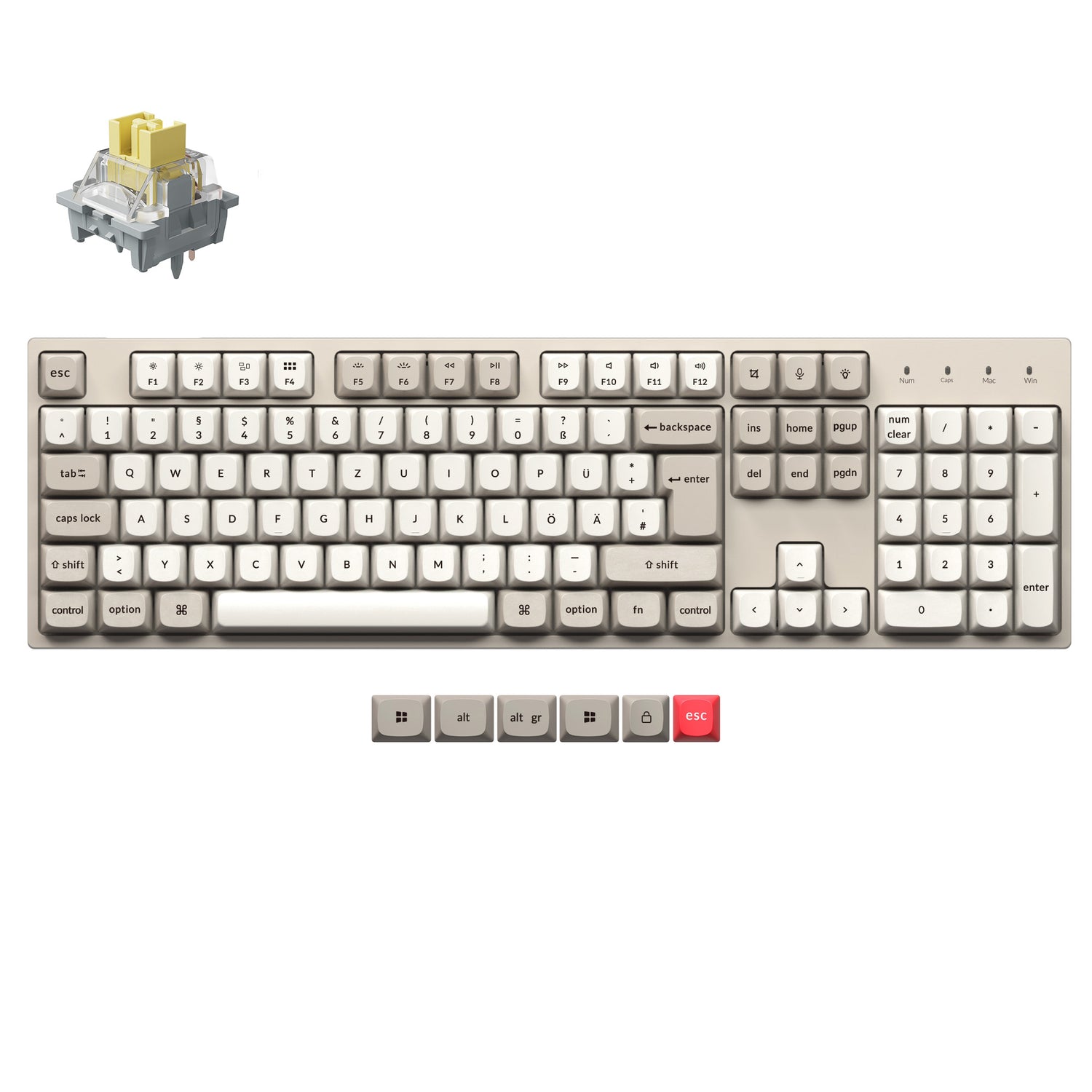 Keychron C2 Pro 8K QMK Wired Custom Mechanical Keyboard ISO Layout Collection