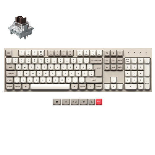 Tastiera meccanica personalizzata Keychron C2 Pro 8K QMK cablata, collezione con layout ISO