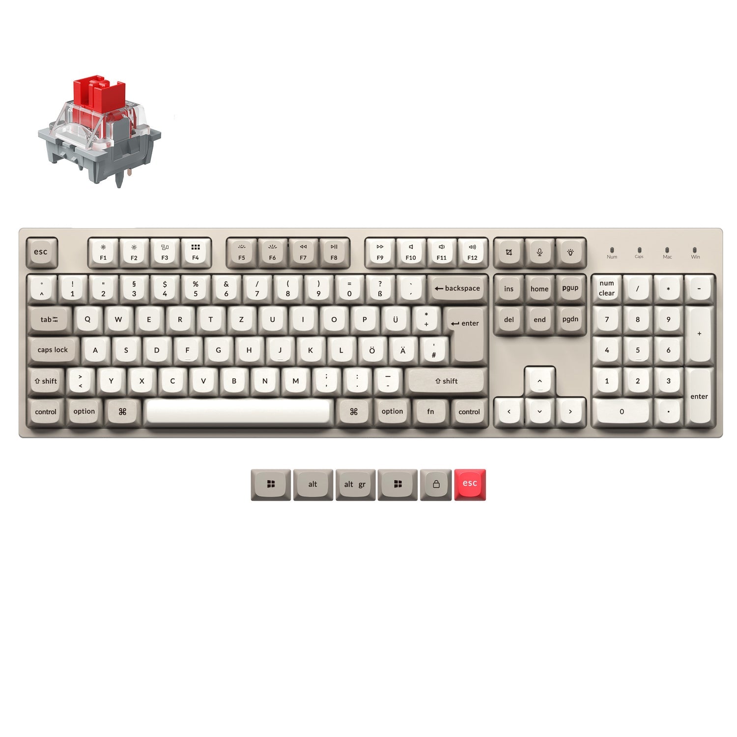Keychron C2 Pro 8K QMK Wired Custom Mechanical Keyboard ISO Layout Collection