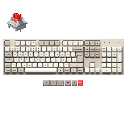 Tastiera meccanica personalizzata Keychron C2 Pro 8K QMK cablata, collezione con layout ISO